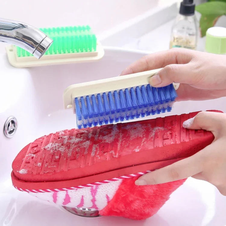 Bộ 4 bàn chải giặt quần áo lông mềm gia dụng, bàn chải nhựa làm sạch giày, màu ngẫu nhiên, 4 bàn chải làm sạch