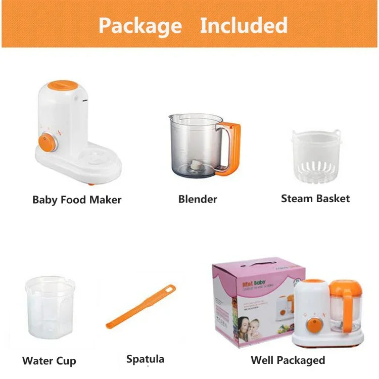 Bộ 2 máy nấu thức ăn bổ sung đa chức năng mini điện cho bé, máy nấu thức ăn bổ sung