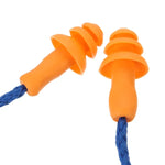 10 cái nút bịt tai mềm bằng silicone có dây, bảo vệ tai tái sử dụng, giảm tiếng ồn