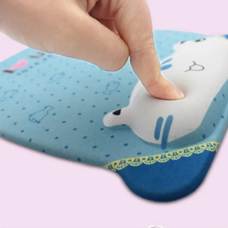 Miếng lót chuột dây đeo cổ tay silicone hoạt hình
