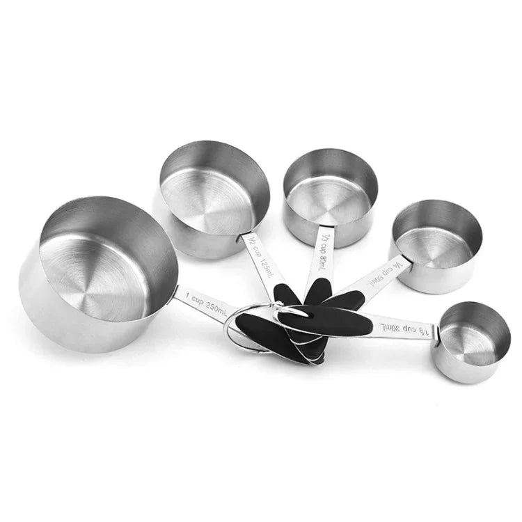 Bộ Thìa Đong Bằng Thép Không Gỉ Dùng Cho Cà Phê, Nướng Bánh, Dụng Cụ Nhà Bếp, Bộ Đong 5 Trong 1, Thìa Đong 5 Trong 1, Bộ Đong 5 Trong 1 (Màu), Thìa Đong 5 Trong 1 (Màu)