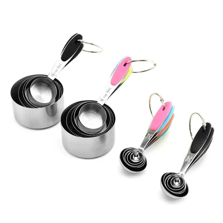 Bộ Thìa Đong Bằng Thép Không Gỉ Dùng Cho Cà Phê, Nướng Bánh, Dụng Cụ Nhà Bếp, Bộ Đong 5 Trong 1, Thìa Đong 5 Trong 1, Bộ Đong 5 Trong 1 (Màu), Thìa Đong 5 Trong 1 (Màu)
