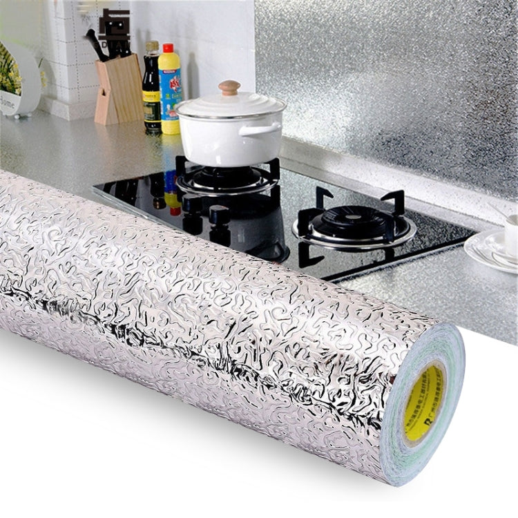 Miếng Dán Tường Bếp Chống Dầu Mỡ Bằng Giấy Nhôm Chống Bẩn Chịu Nhiệt Tự Dính Có Thể Cắt Được, 40cmx5m, 40cmx5m Có Thể Cắt, 60cmx5m, 60cmx5m Có Thể Cắt