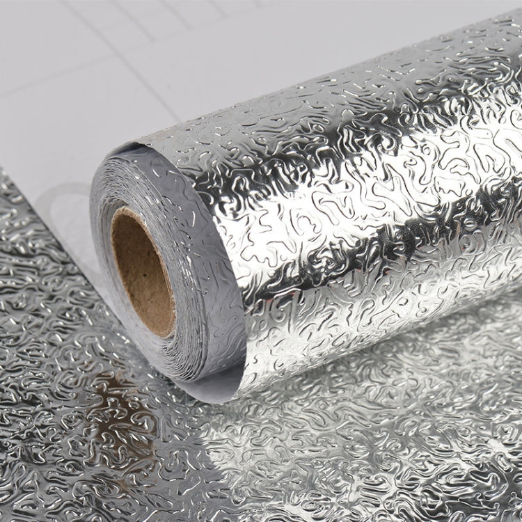 Miếng Dán Tường Bếp Chống Dầu Mỡ Bằng Giấy Nhôm Chống Bẩn Chịu Nhiệt Tự Dính Có Thể Cắt Được, 40cmx5m, 40cmx5m Có Thể Cắt, 60cmx5m, 60cmx5m Có Thể Cắt