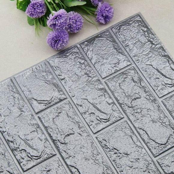 2 Cái Giấy Dán Tường Gạch Nền TV Chống Thấm Tự Dính 3D Decal Tường Phòng Khách Tranh Tường Phòng Ngủ Trang Trí, 70cm x 77cm