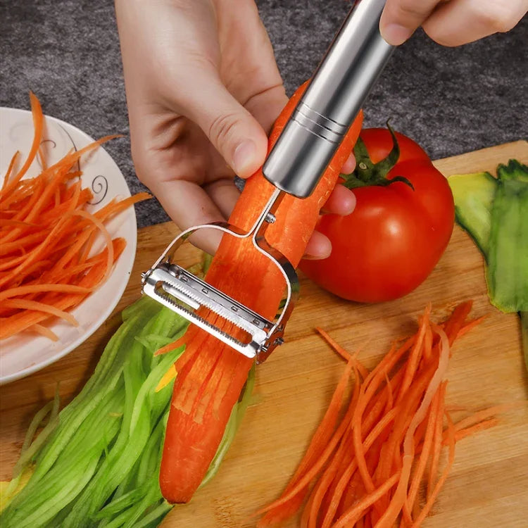 Dụng cụ gọt rau inox đa năng bào đôi, 2 cái dụng cụ bào đôi