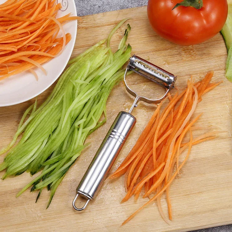 Dụng cụ gọt rau inox đa năng bào đôi, 2 cái dụng cụ bào đôi