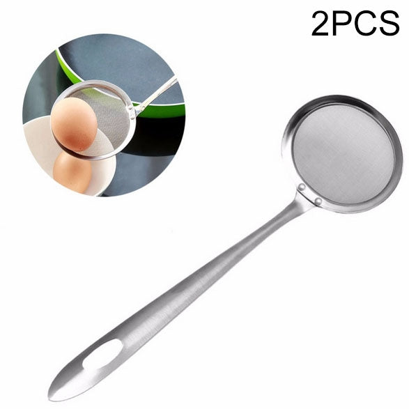 Bộ 2 rổ lọc lưới thép không gỉ dùng trong bếp, lọc dầu và cặn rau, kích thước: 19x7.3x6.2cm, 19x7.3x6.2cm