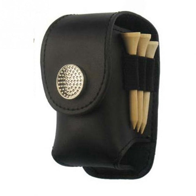 Túi đeo hông đựng bóng golf di động bằng da, túi đựng tee golf thể thao, giá đỡ bóng golf màu đen, giá đỡ bóng golf màu nâu