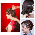 10 chiếc kẹp tóc bằng thép không gỉ, kẹp tóc hình mỏ vịt, kẹp tóc kim loại lỗ đơn lớn