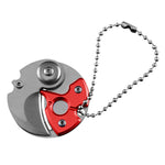Dao Gấp Mini Di Động Lưỡi Dao Nhỏ Gọn Ngoài Trời Quân Đội Sinh Tồn Móc Khóa Đa Năng Tự Vệ