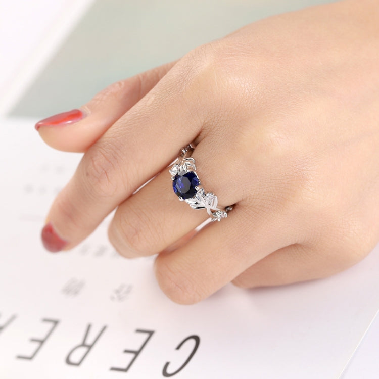 Crystal Vine Leaf Design Engagement Ring Fashion For Women Jewelry, 6, 8