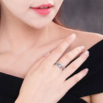 Crystal Vine Leaf Design Engagement Ring Fashion For Women Jewelry, 6, 8