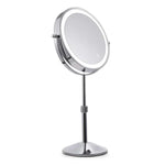 Gương trang điểm LED để bàn hai mặt hình tròn có thể nâng lên, gương phóng đại, mặt phẳng + phóng đại 3 lần (7 inch có thể sạc lại), mặt phẳng + phóng đại 5 lần (7 inch có thể sạc lại), mặt phẳng + phóng đại 7 lần (7 inch có thể sạc lại)