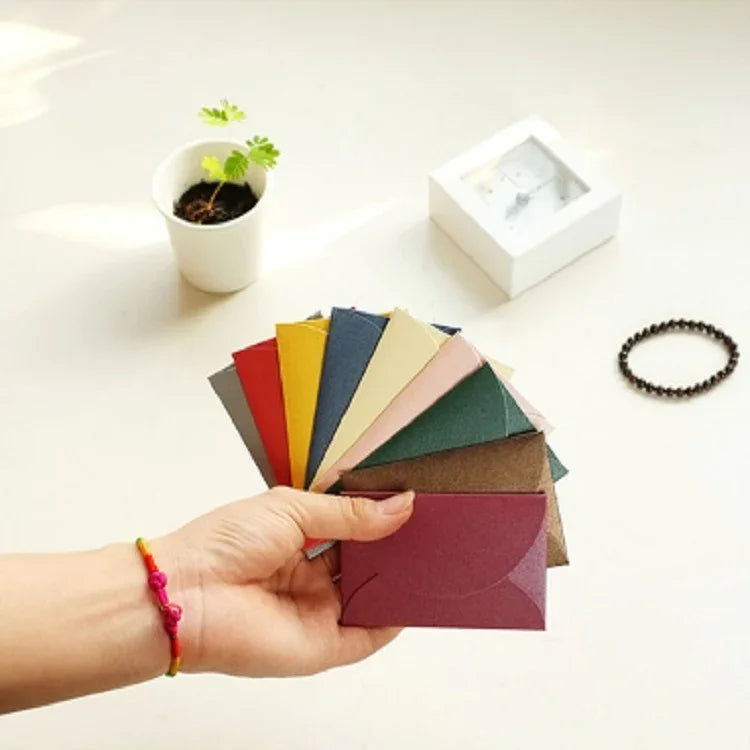 10 chiếc phong bì giấy ngọc trai mini phong cách Trung Hoa cổ điển lãng mạn, giao màu ngẫu nhiên, phong bì phong cách Trung Hoa