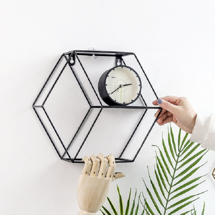 Kệ tường lưới lục giác bằng sắt rèn treo trang trí nhà