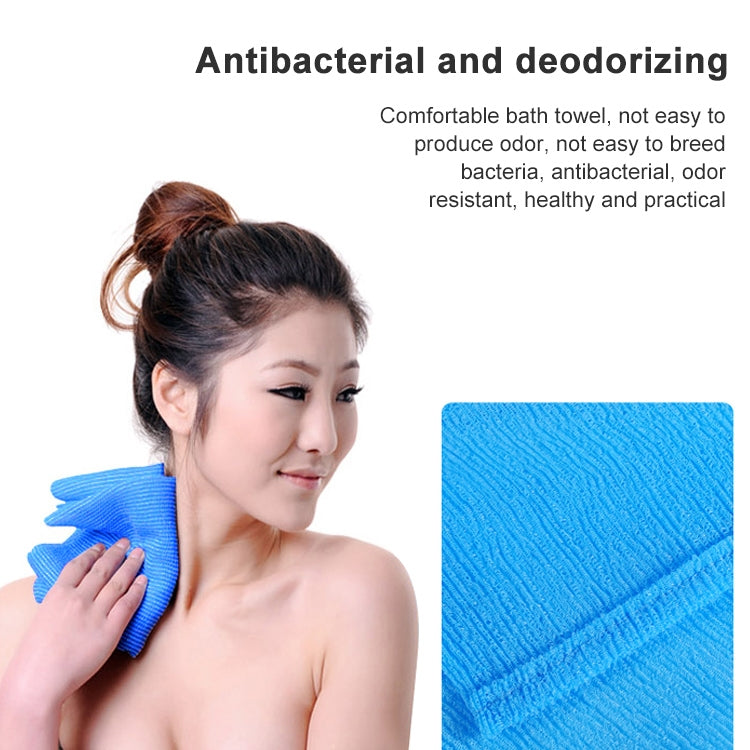 2 cái khăn tắm lưới nylon dài, bông tắm tẩy tế bào chết, khăn chà tắm rửa mặt