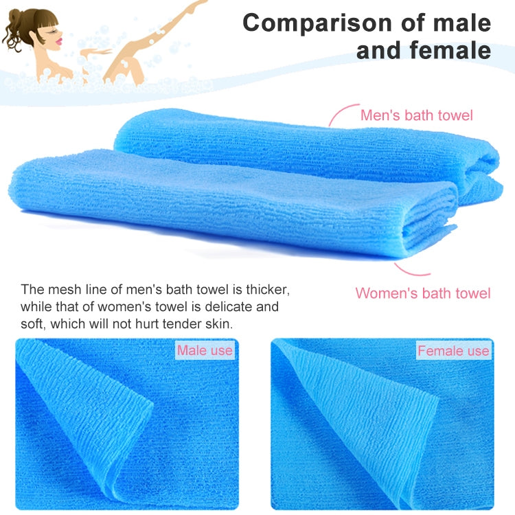 2 cái khăn tắm lưới nylon dài, bông tắm tẩy tế bào chết, khăn chà tắm rửa mặt