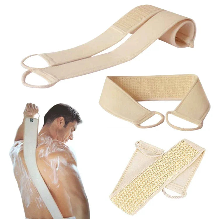 Bọt biển tẩy tế bào chết chăm sóc da mềm có dây đeo lưng, bàn chải tắm mát-xa cơ thể spa làm sạch, bọt biển tẩy tế bào chết da mềm có dây đeo lưng