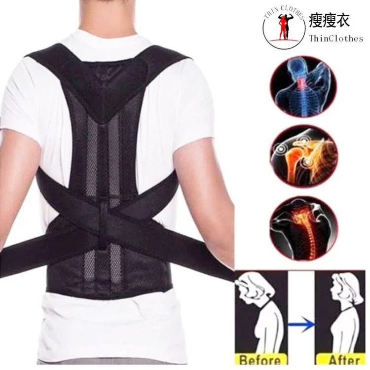Đai chỉnh tư thế lưng, đai hỗ trợ vai thắt lưng, đai chỉnh tư thế người lớn có thể điều chỉnh, chăm sóc sức khỏe cơ thể