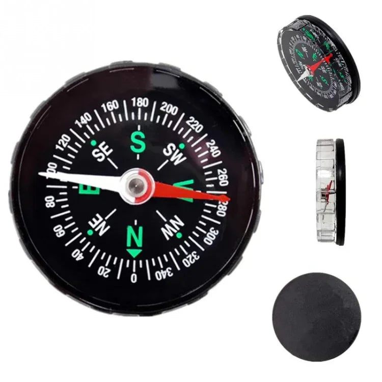 10 cái la bàn mini chính xác di động, thiết bị hướng dẫn thực tế cho cắm trại, leo núi, định hướng Bắc, thiết kế nút bấm, 45mm