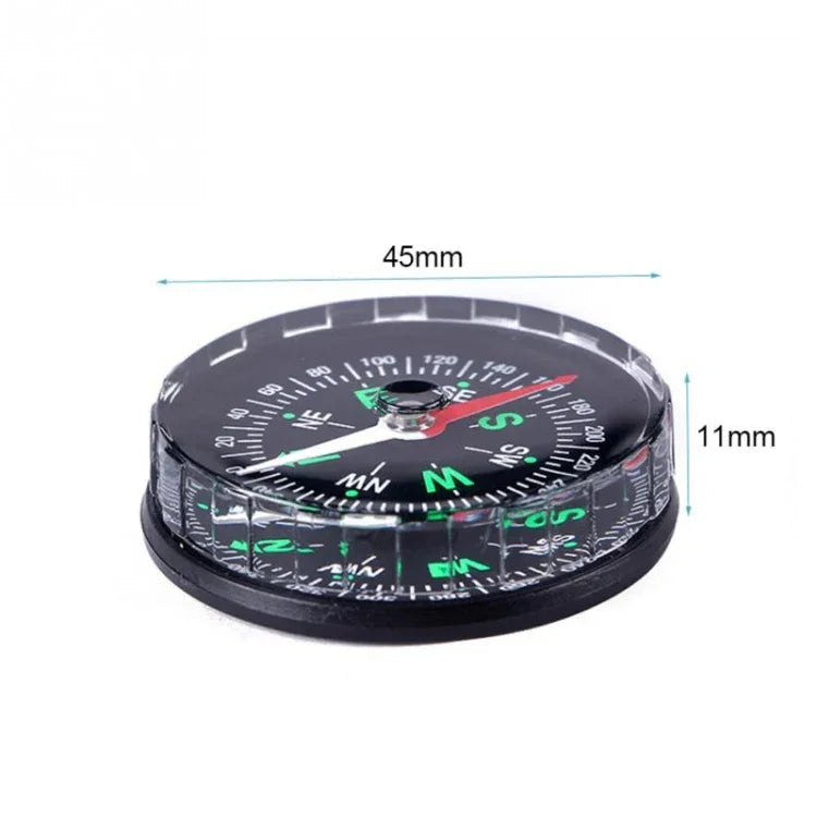 10 cái la bàn mini chính xác di động, thiết bị hướng dẫn thực tế cho cắm trại, leo núi, định hướng Bắc, thiết kế nút bấm, 45mm