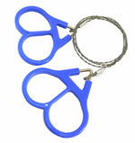 Bộ dụng cụ cưa dây thép không gỉ cho cắm trại, leo núi, du lịch, sinh tồn khẩn cấp, cưa tay (Xanh dương)