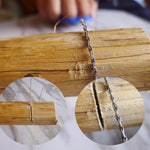 Bộ dụng cụ cưa dây thép không gỉ cho cắm trại, leo núi, du lịch, sinh tồn khẩn cấp, cưa tay (Xanh dương)