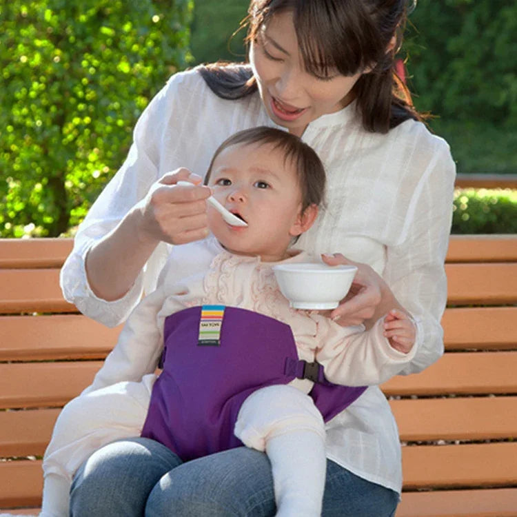Ghế ăn di động có dây an toàn, dây đai kéo giãn, ghế ăn cho bé, ghế tăng cường ngồi