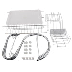 Giá phơi chén bát nhà bếp 2 tầng, khay thoát nước, giá đựng dao kéo