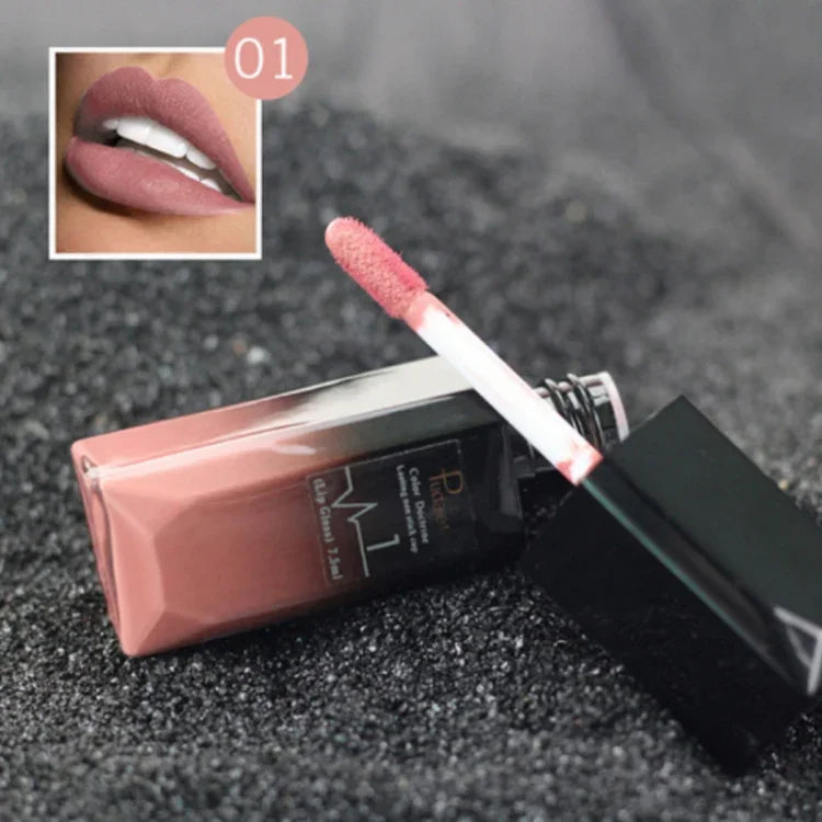 Son bóng chống nước, son lì, mỹ phẩm trang điểm màu nude, các số 1# đến 21#
