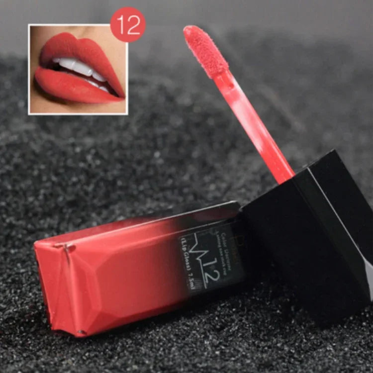 Son bóng chống nước, son lì, mỹ phẩm trang điểm màu nude, các số 1# đến 21#