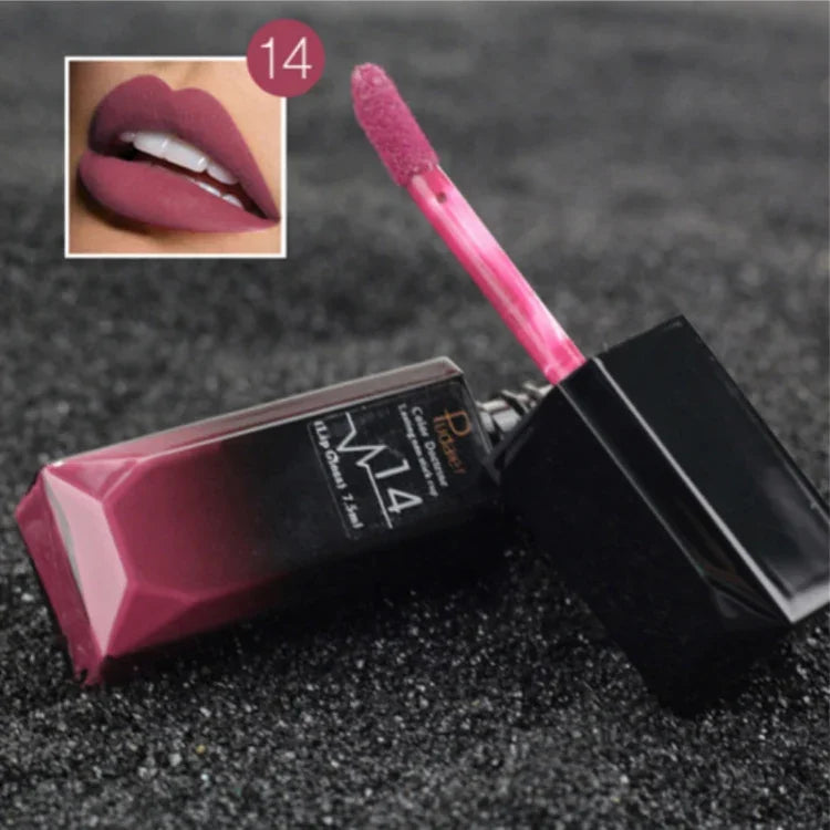 Son bóng chống nước, son lì, mỹ phẩm trang điểm màu nude, các số 1# đến 21#