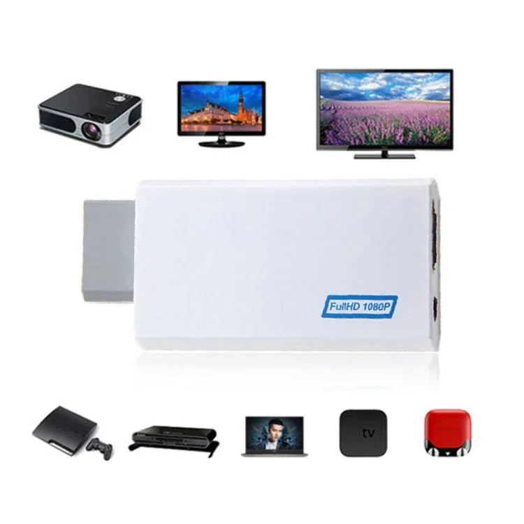 Bộ chuyển đổi Wii sang HDMI 1080p không rắc rối cho Nintendo Wii, bộ chuyển đổi Wii2hdmi 3.5mm Audio Box Wii-link, Bộ chuyển đổi sang HDMI 1080p