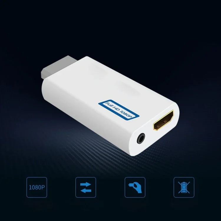 Bộ chuyển đổi Wii sang HDMI 1080p không rắc rối cho Nintendo Wii, bộ chuyển đổi Wii2hdmi 3.5mm Audio Box Wii-link, Bộ chuyển đổi sang HDMI 1080p