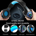 Tai nghe chơi game có dây điều khiển RGB 3.5mm phát sáng nhiều màu, chiều dài cáp: 2.2m