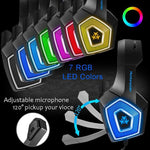 Tai nghe chơi game có dây điều khiển RGB 3.5mm phát sáng nhiều màu, chiều dài cáp: 2.2m