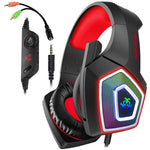 Tai nghe chơi game có dây điều khiển RGB 3.5mm phát sáng nhiều màu, chiều dài cáp: 2.2m