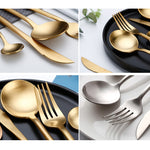 Bộ dao dĩa muỗng bằng thép không gỉ, bộ đồ ăn nhà bếp phương Tây, bộ đồ dùng bàn tiệc gia đình
