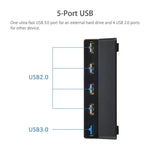 2 Cái Bộ mở rộng USB cho PS4 Slim Phụ kiện cho máy chơi game Play Station 4 Slim USB HUB 3.0 Tốc độ cao, cho PS4 Slim