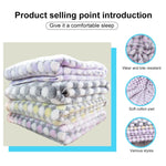 Chăn Thú Cưng Vải Flannel Mềm In Chấm Bi Thoáng Khí Thảm Giường Ấm Áp Bọc Đệm Ngủ Cho Chó Mèo, S, M, L