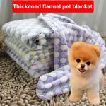 Chăn Thú Cưng Vải Flannel Mềm In Chấm Bi Thoáng Khí Thảm Giường Ấm Áp Bọc Đệm Ngủ Cho Chó Mèo, S, M, L