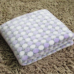 Chăn Thú Cưng Vải Flannel Mềm In Chấm Bi Thoáng Khí Thảm Giường Ấm Áp Bọc Đệm Ngủ Cho Chó Mèo, S, M, L