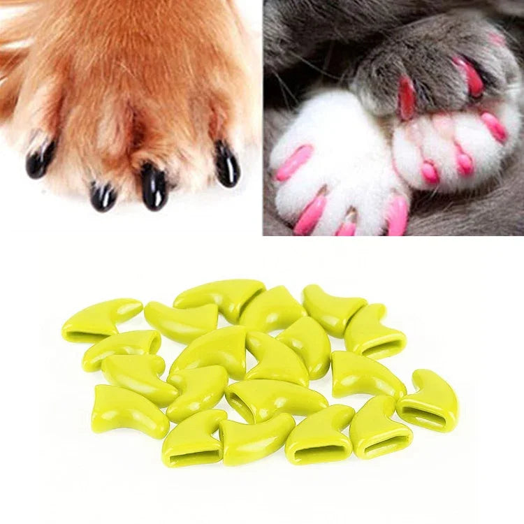 20 Cái Nắp Móng Mềm Silicone Cho Mèo / Móng Chân Mèo / Bảo Vệ Móng Thú Cưng / Bao Móng Mèo, XS, S, L
