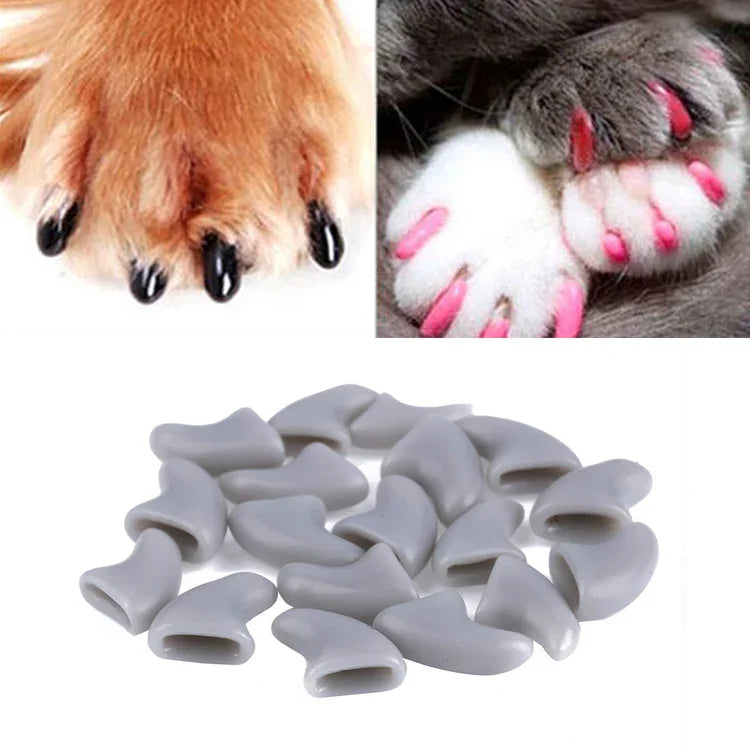 20 Cái Nắp Móng Mềm Silicone Cho Mèo / Móng Chân Mèo / Bảo Vệ Móng Thú Cưng / Bao Móng Mèo, XS, S, L