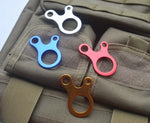10 cái khóa dây lều cắm trại móc khóa carabiner móc treo siết dây chống gió, khóa hợp kim nhôm (Xanh dương), khóa hợp kim nhôm (Bạc)