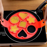 Dụng cụ nấu ăn chống dính Anpro, khuôn làm trứng silicone, khuôn bánh kếp phô mai, chảo nấu trứng, phụ kiện nướng bếp, nhiều hình dạng