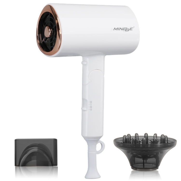 Máy sấy tóc gấp kiểu T Mingge T1 công suất cao 1800W gió nóng lạnh sấy nhanh, phích cắm EU, US, UK