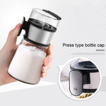 Bộ bình kiểm soát muối loại nhấn kín chống ẩm dùng trong bếp gia đình, bình kiểm soát muối loại nhấn