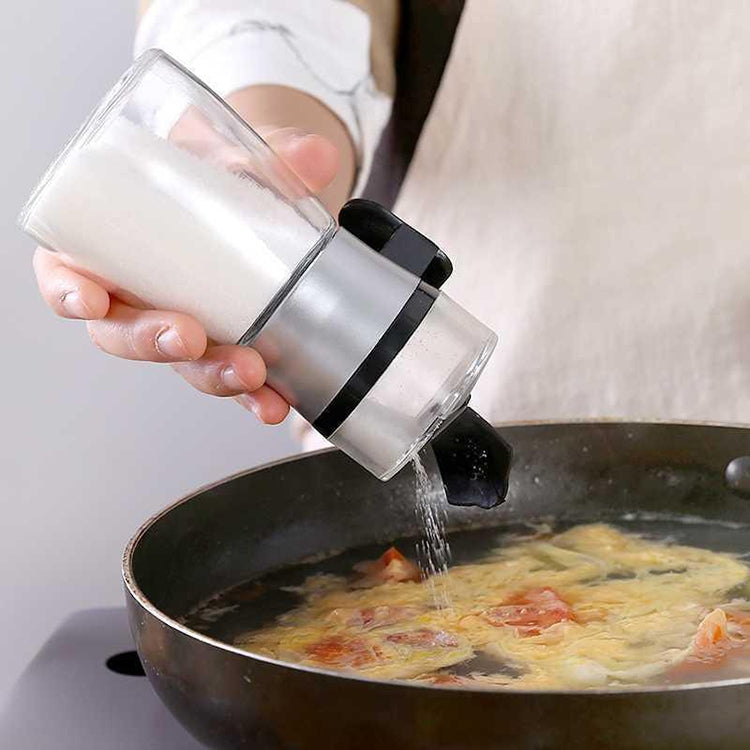 Bộ bình kiểm soát muối loại nhấn kín chống ẩm dùng trong bếp gia đình, bình kiểm soát muối loại nhấn